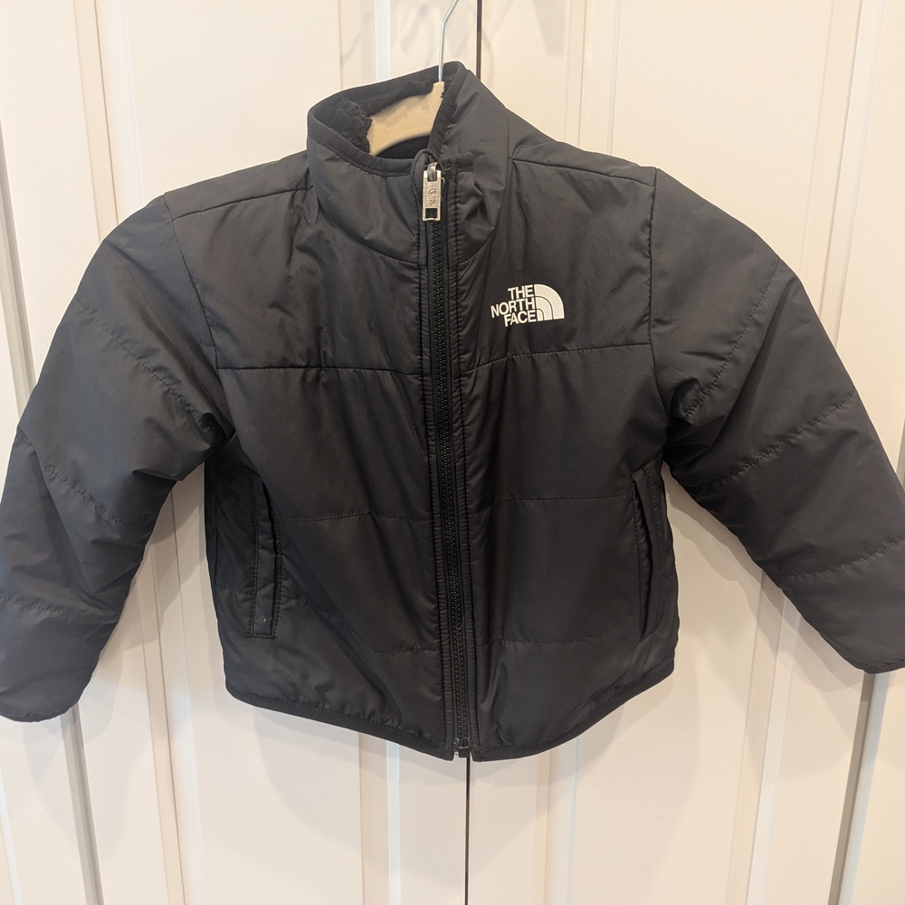 The North Face Kids Charcoal Puffer Jacket